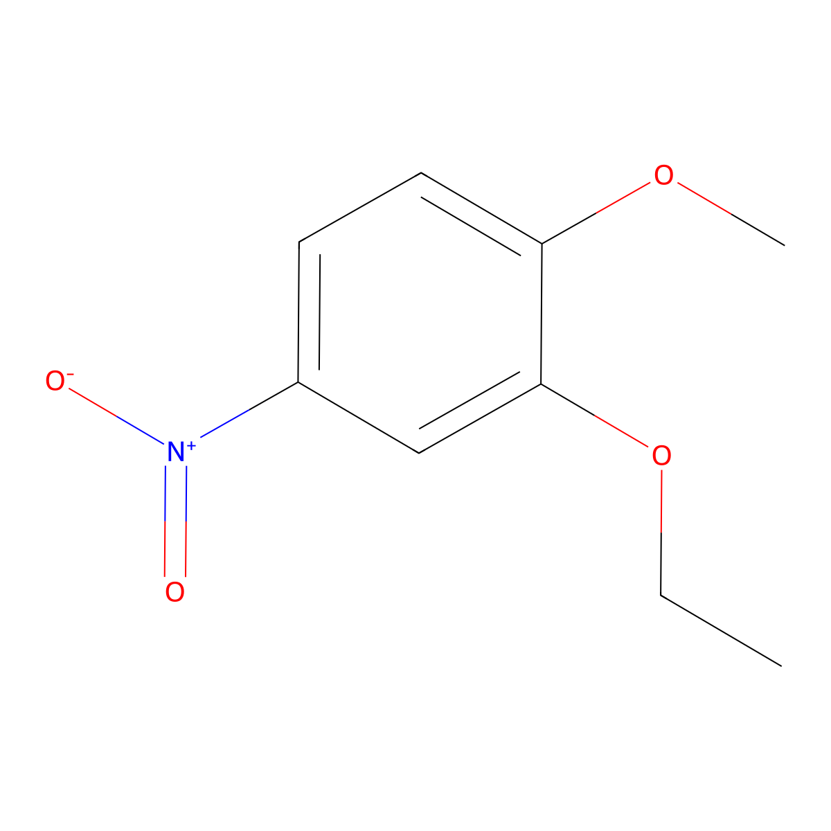 2-Ethoxy-1-methoxy-4-nitro-benzene molecular structure, CAS 36160-52-8