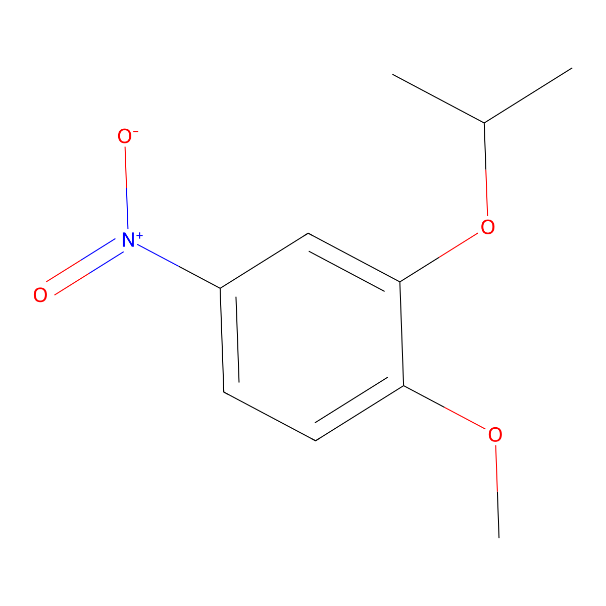 1-Methoxy-4-nitro-2-(propan-2-yloxy)benzene molecular structure, CAS 36160-54-0