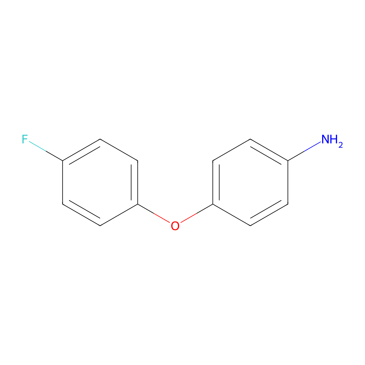 Benzenamine, 4-(4-fluorophenoxy)- molecular structure, CAS 36160-82-4