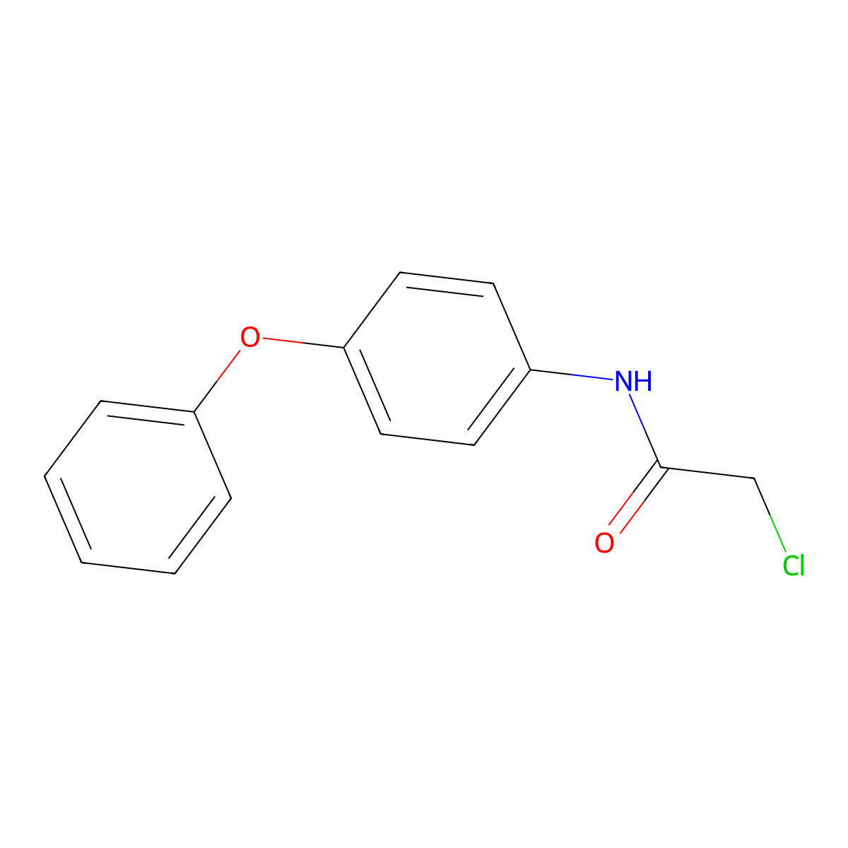 2-Chloro-N-(4-phenoxyphenyl)acetamide molecular structure, CAS 36160-84-6