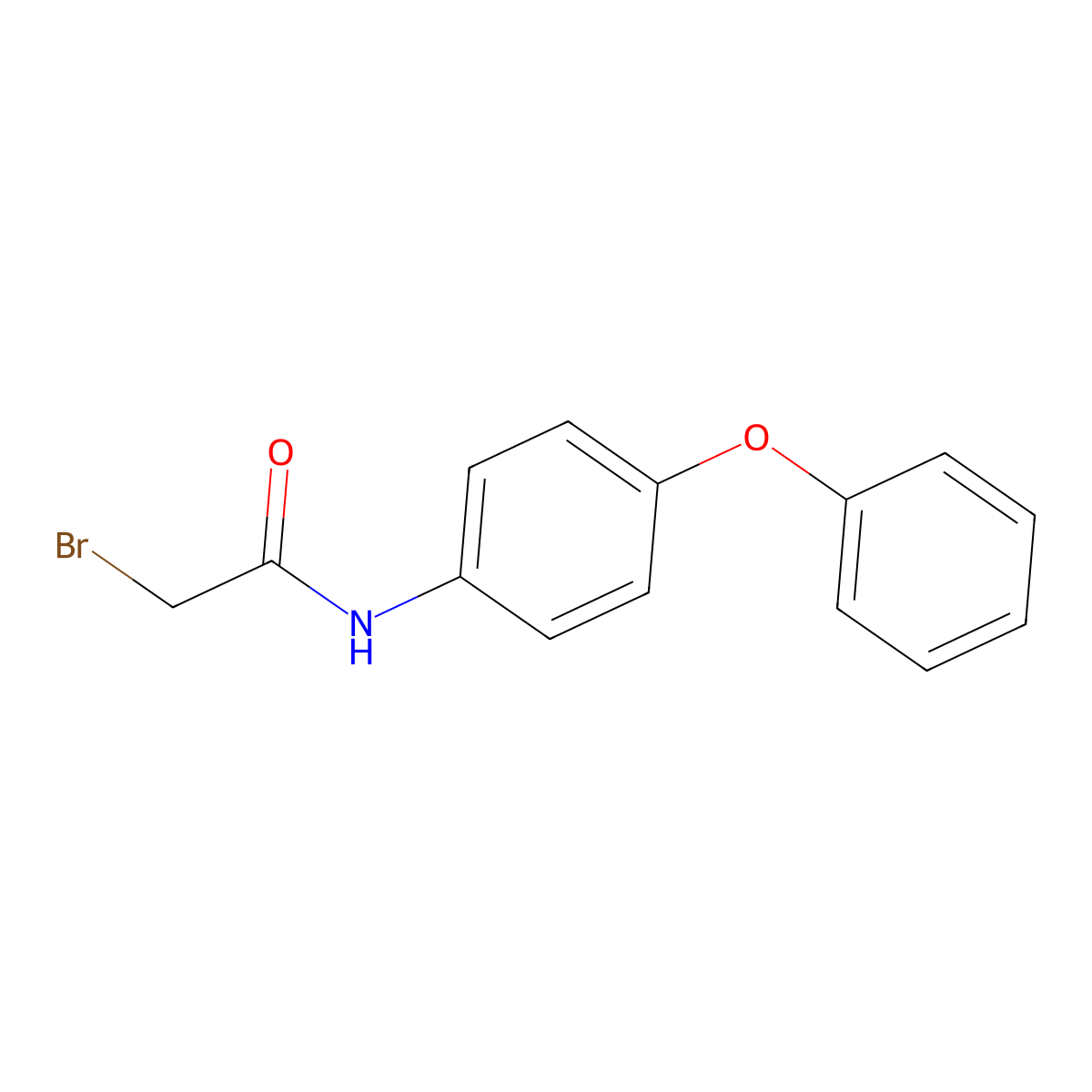 2-Bromo-N-(4-phenoxyphenyl)acetamide molecular structure, CAS 36160-85-7