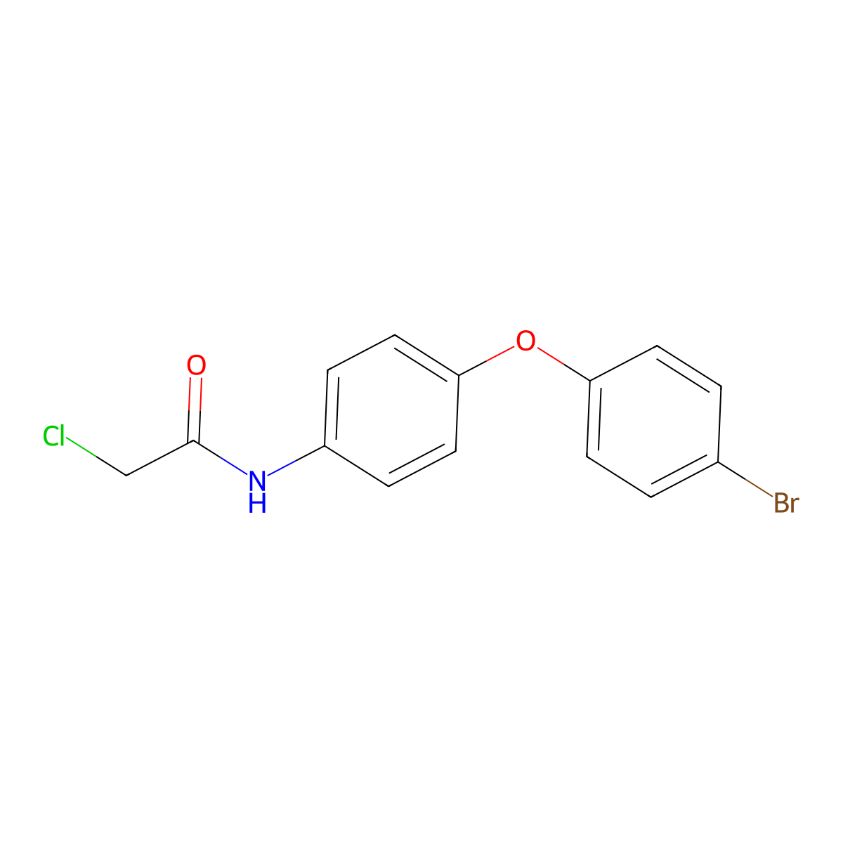 N-[4-(4-bromophenoxy)phenyl]-2-chloroacetamide molecular structure, CAS 36160-96-0