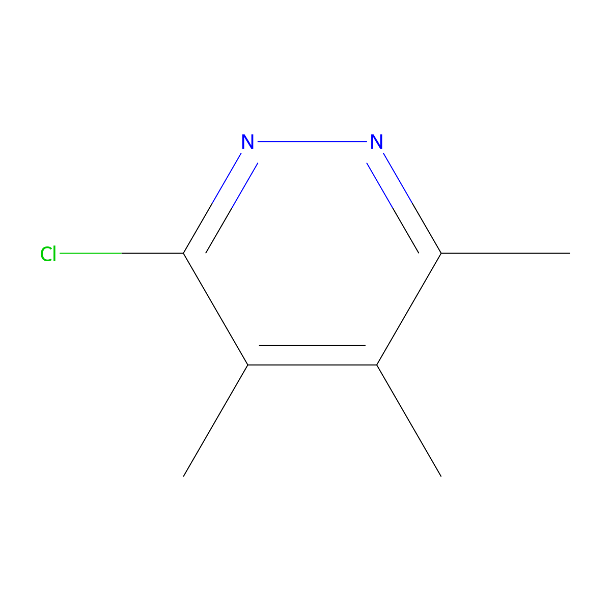 3-Chloro-4,5,6-trimethylpyridazine molecular structure, CAS 36161-54-3