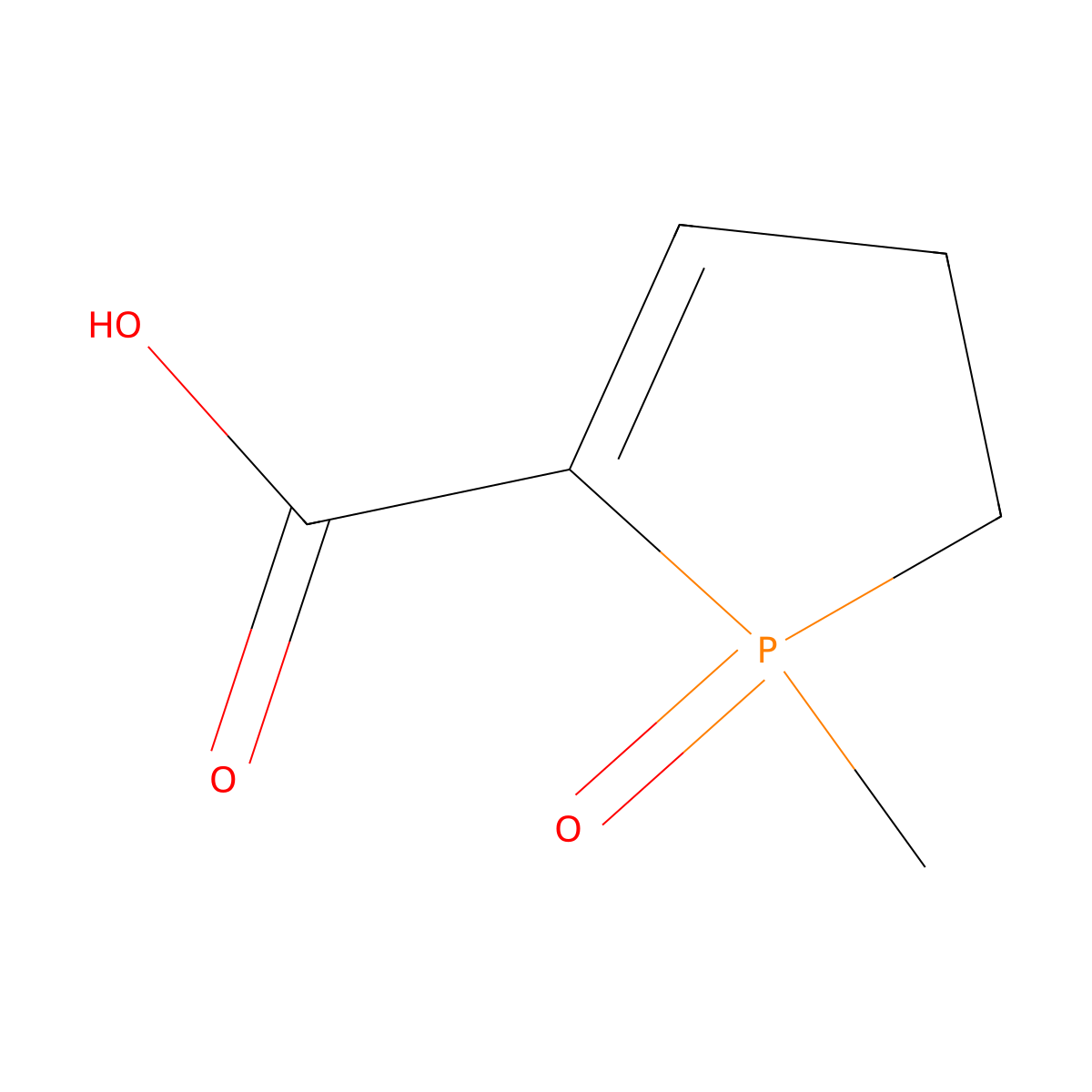 1-Methyl-1-oxo-4,5-dihydro-1H-1lambda~5~-phosphole-2-carboxylic acid molecular structure, CAS 36163-70-9