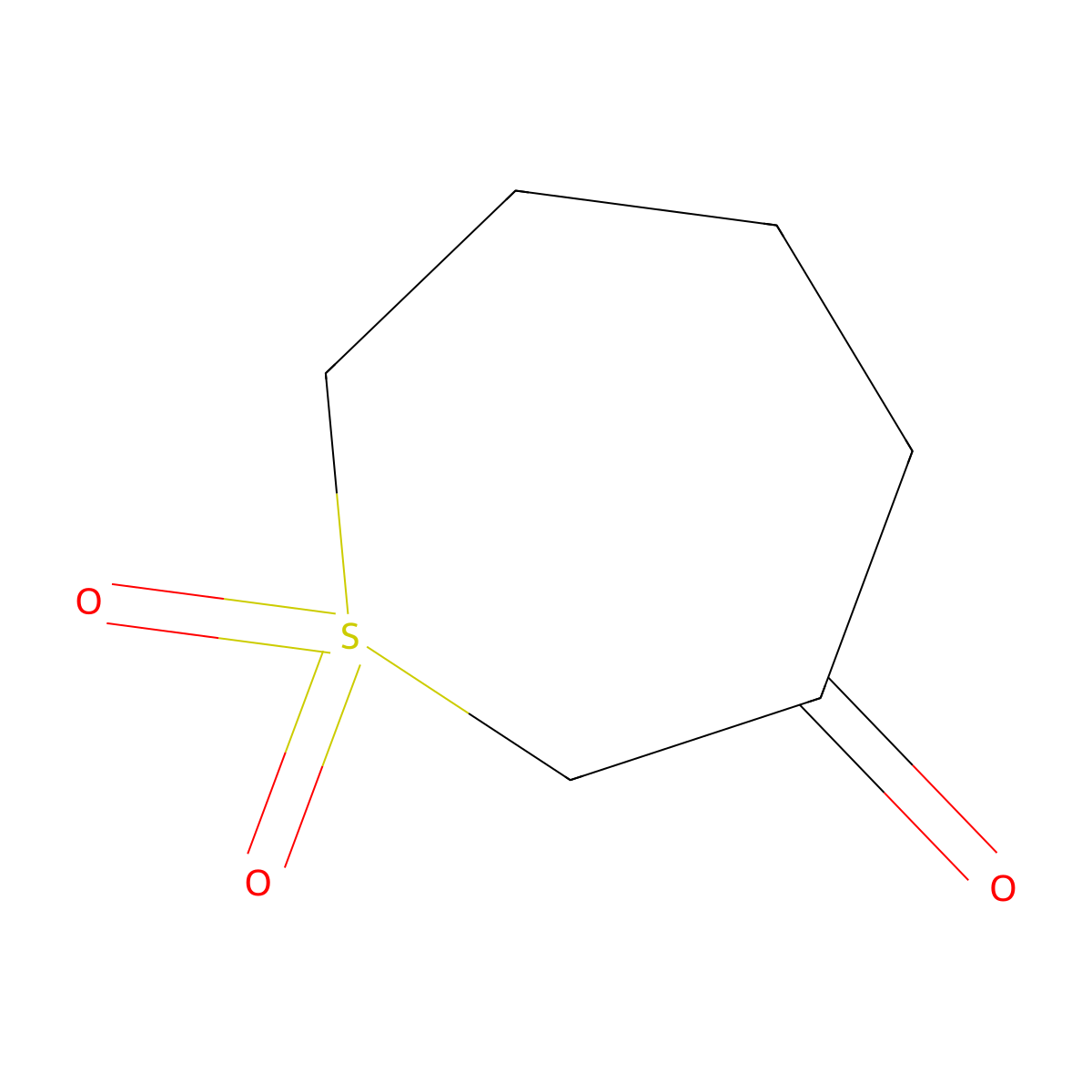 1Lambda6-thiepane-1,1,3-trione molecular structure, CAS 36165-01-2