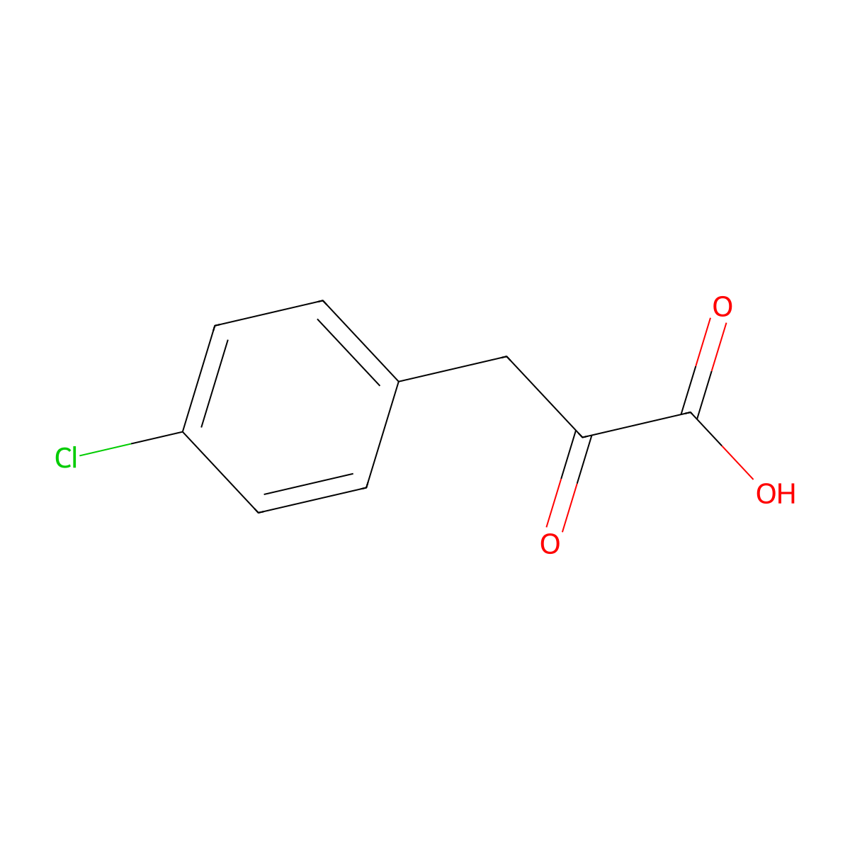 3-(4-Chlorophenyl)-2-oxopropanoic acid molecular structure, CAS 3617-01-4
