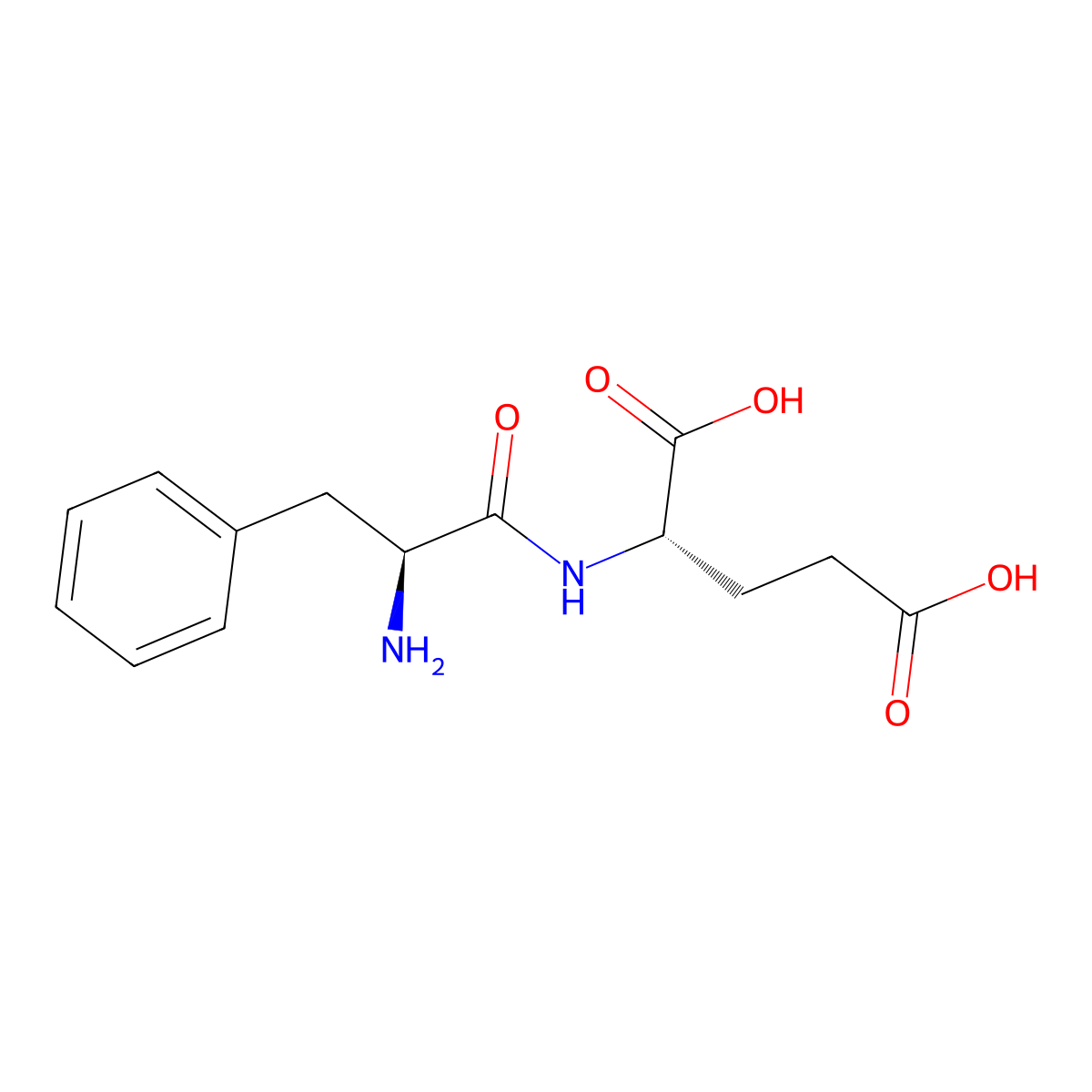L-phenylalanyl-L-glutamic acid molecular structure, CAS 3617-45-6