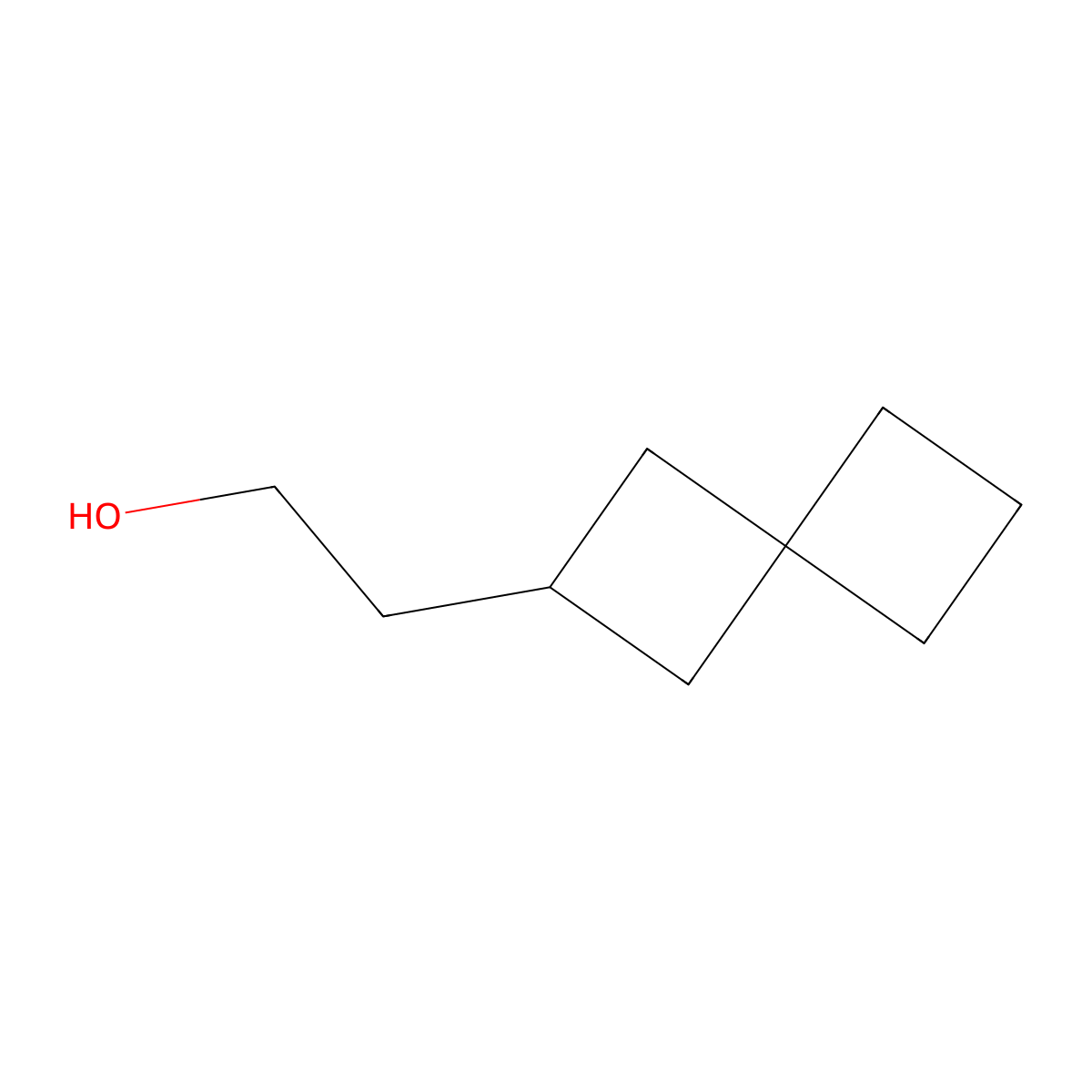 2-{Spiro[3.3]heptan-2-yl}ethan-1-ol molecular structure, CAS 3617-81-0