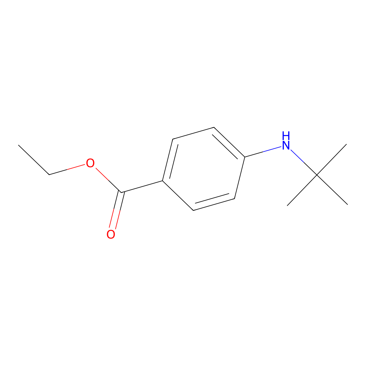 Ethyl 4-(tert-butylamino)benzoate molecular structure, CAS 36171-08-1