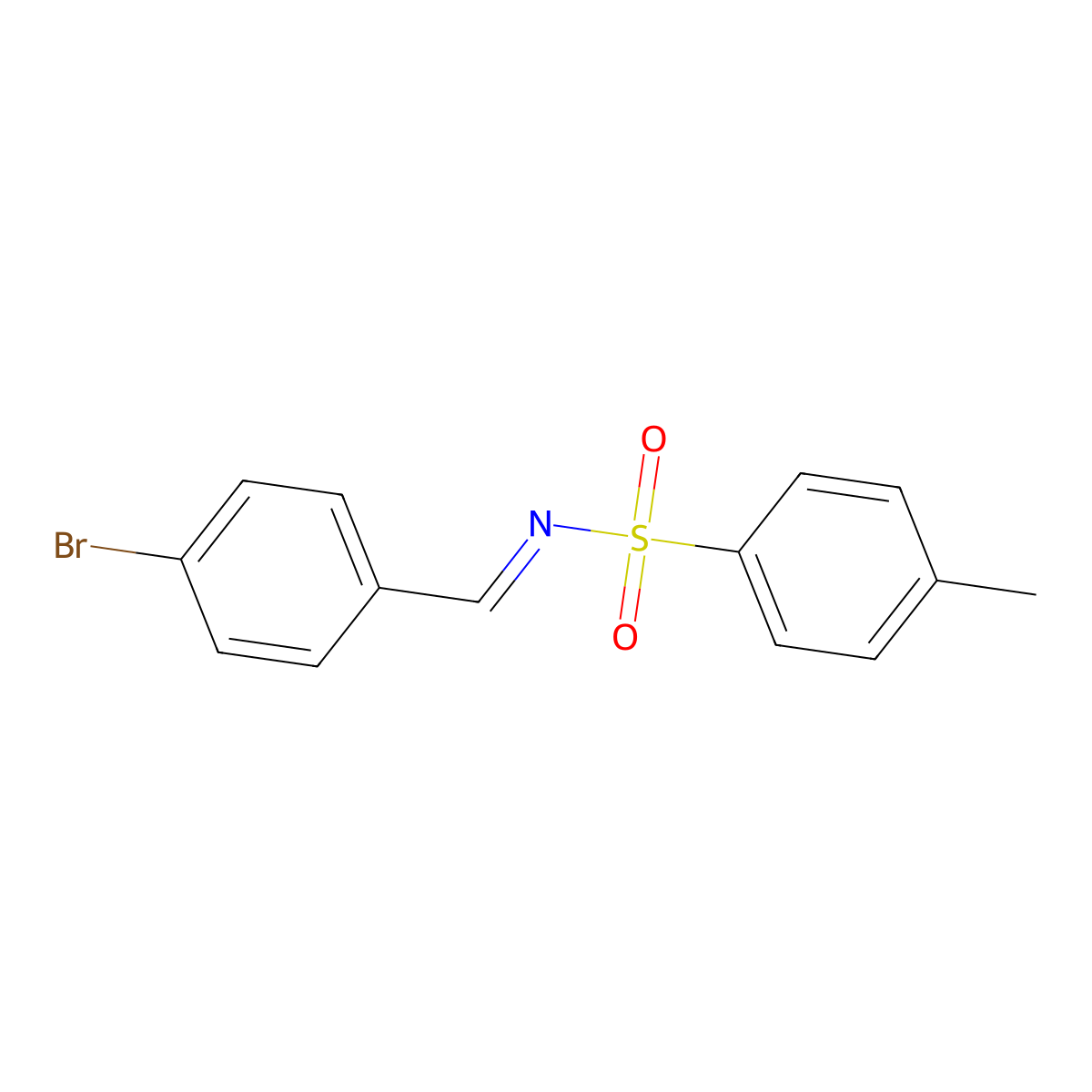 N-(4-Bromobenzylidene)-p-toluenesulfonamide molecular structure, CAS 36176-90-6