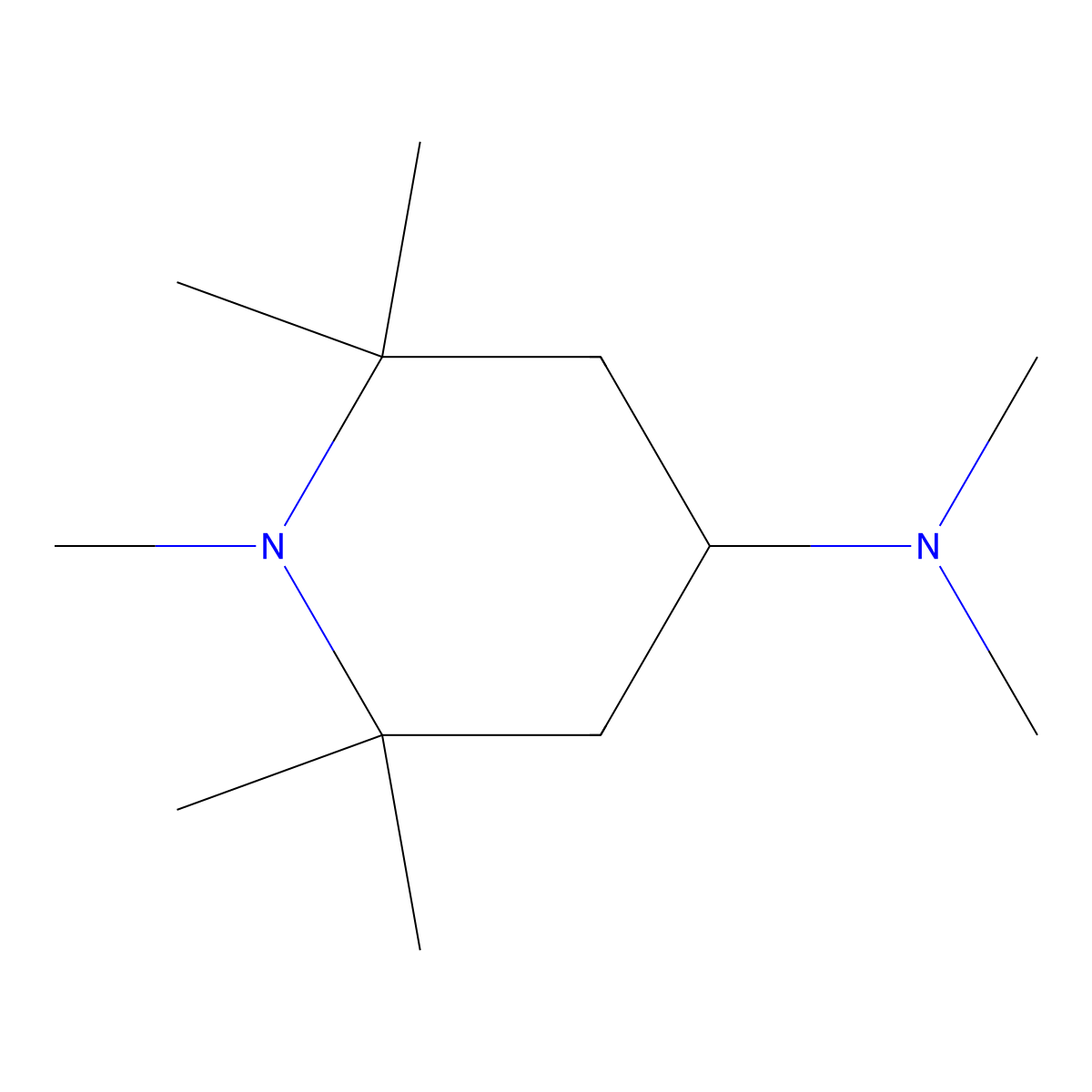 4-(Dimethylamino)-1,2,2,6,6-pentamethylpiperidine molecular structure, CAS 36177-86-3
