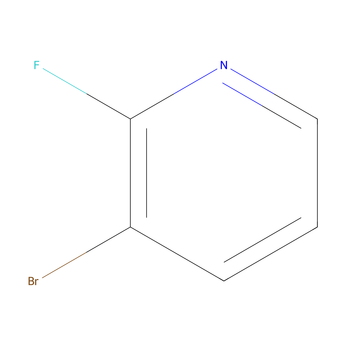 3-Bromo-2-fluoropyridine molecular structure, CAS 36178-05-9