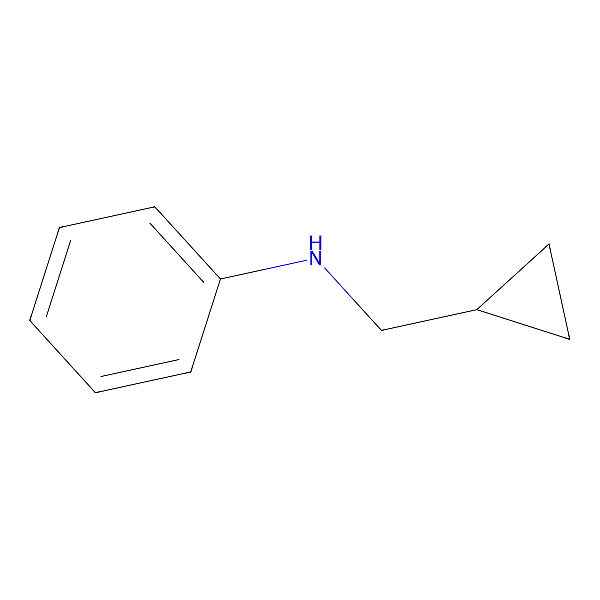 N-(cyclopropylmethyl)aniline molecular structure, CAS 36178-60-6