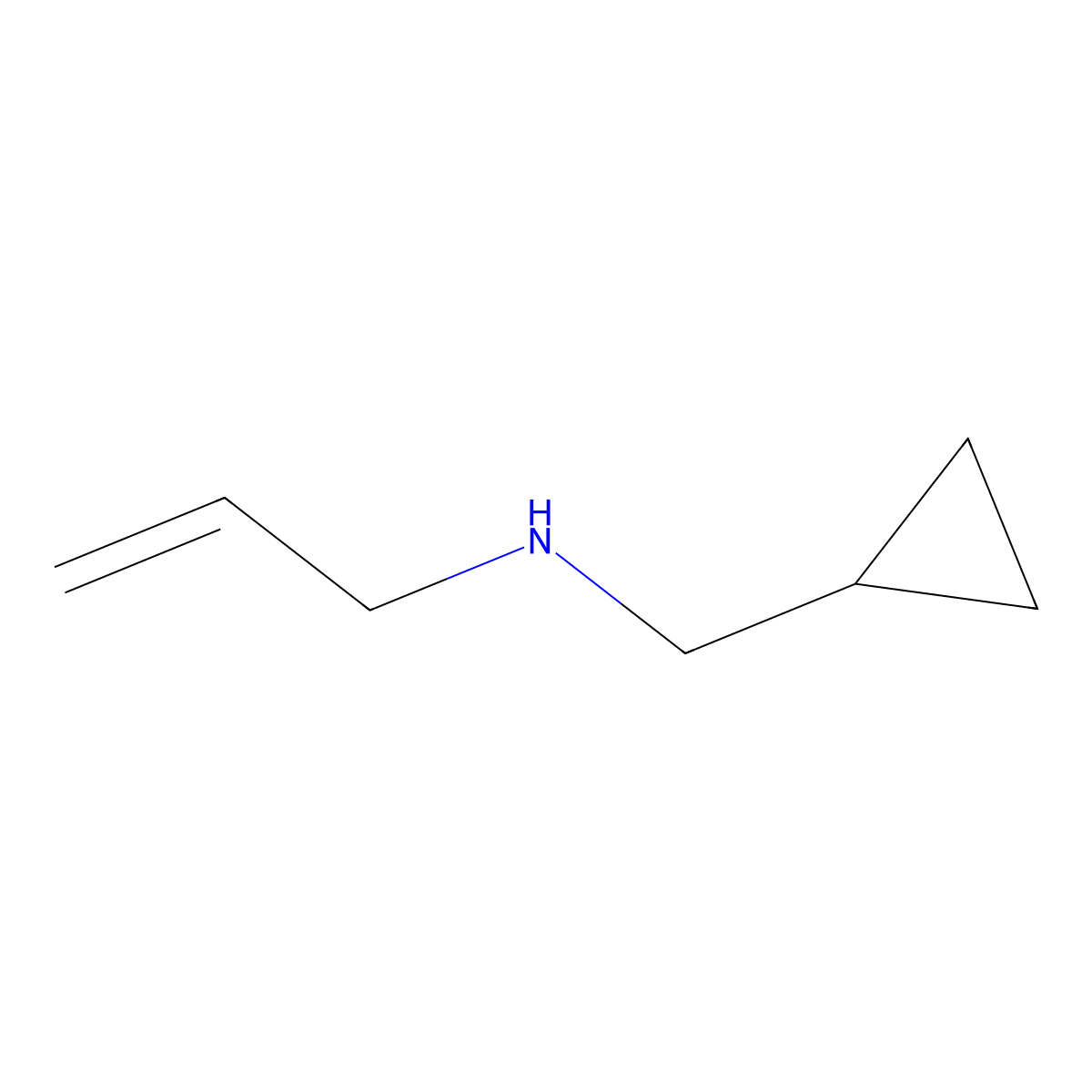 N-2-Propen-1-ylcyclopropanemethanamine molecular structure, CAS 36178-62-8