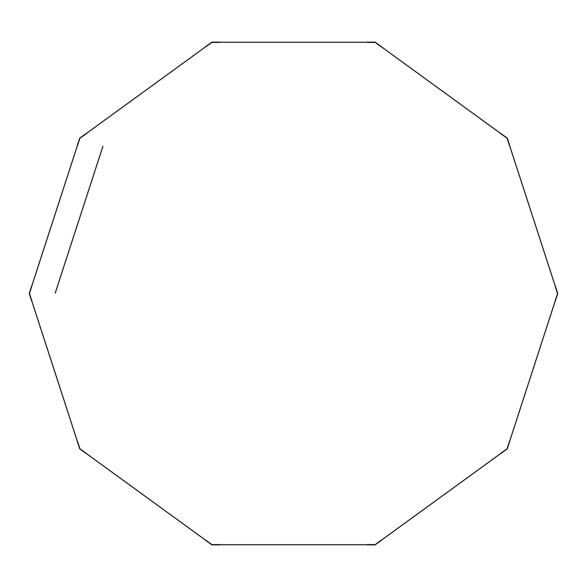 Cyclodecene molecular structure, CAS 3618-12-0