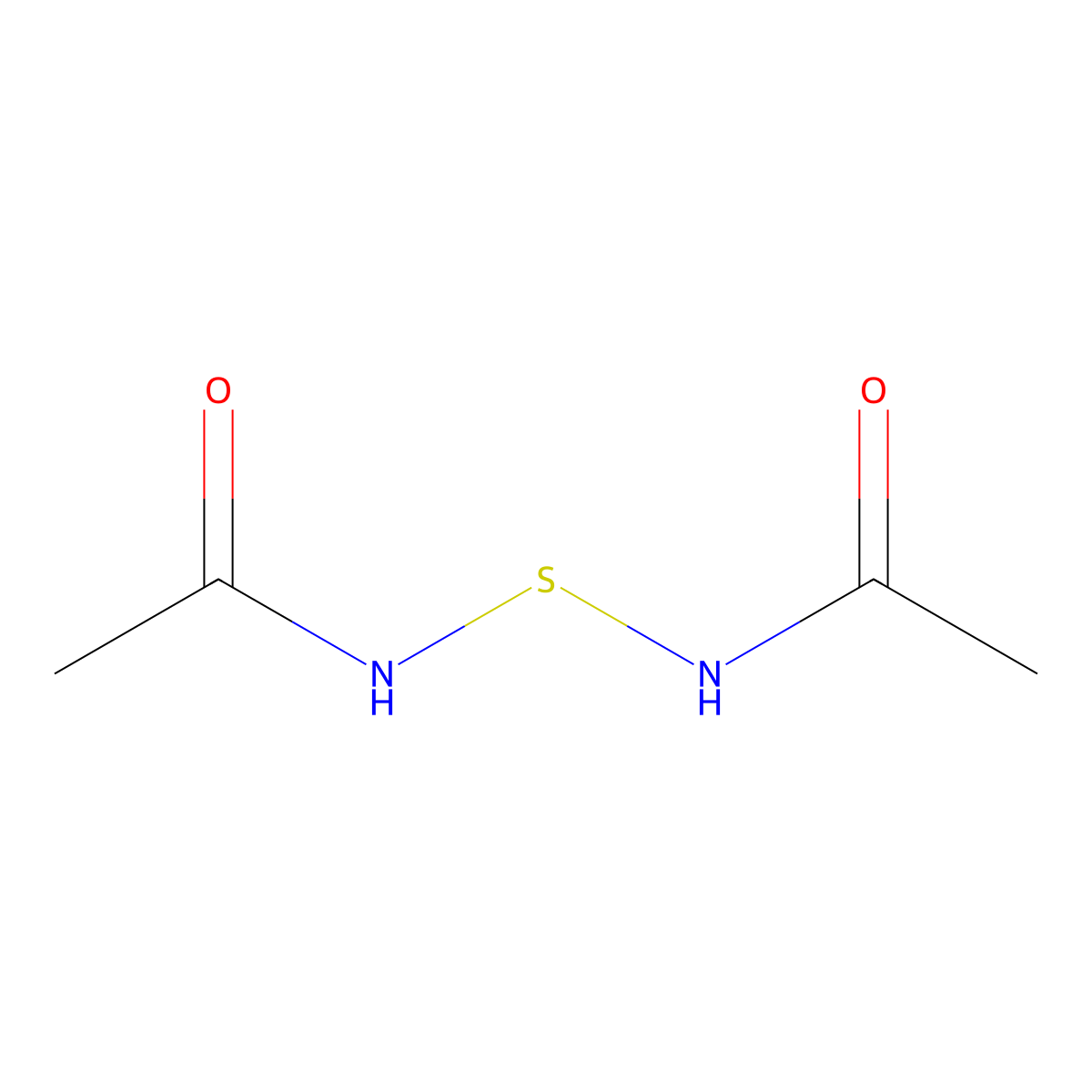 N,N'-Thiobis[acetamide] molecular structure, CAS 3618-49-3