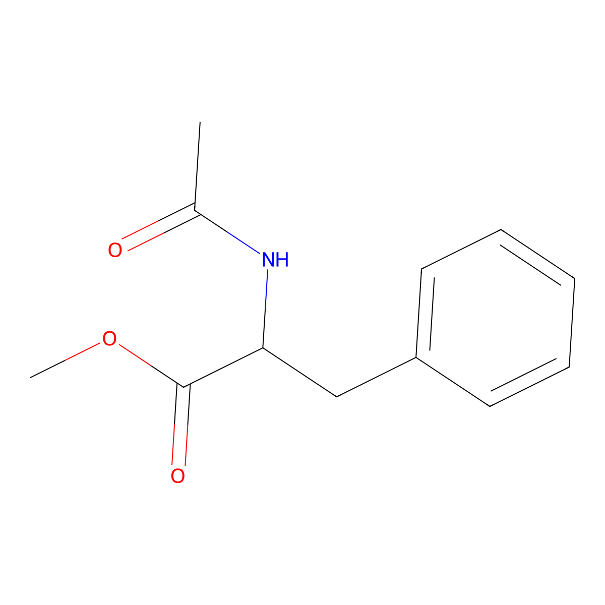 Methyl N-acetyl-DL-phenylalaninate molecular structure, CAS 3618-96-0