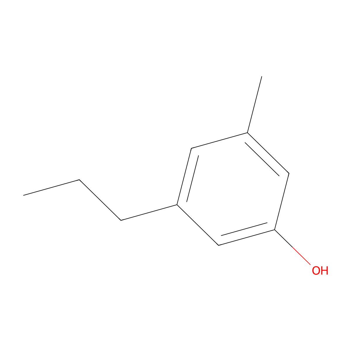 3-Methyl-5-propylphenol molecular structure, CAS 36186-96-6