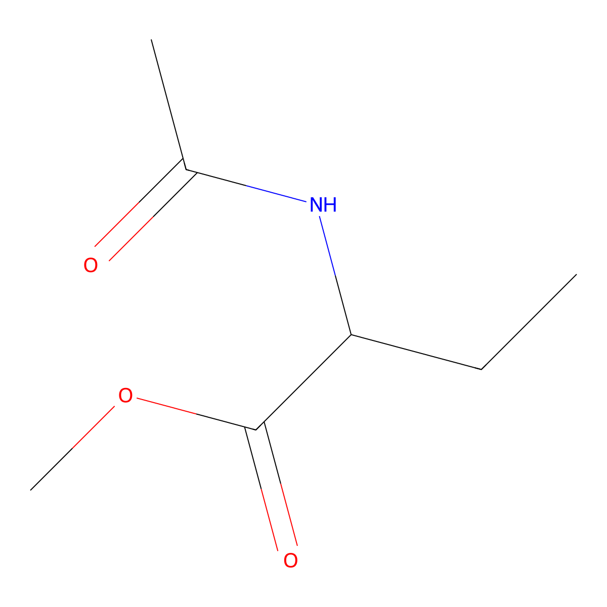 Butanoic acid,2-acetylamino,methyl ester molecular structure, CAS 3619-01-0