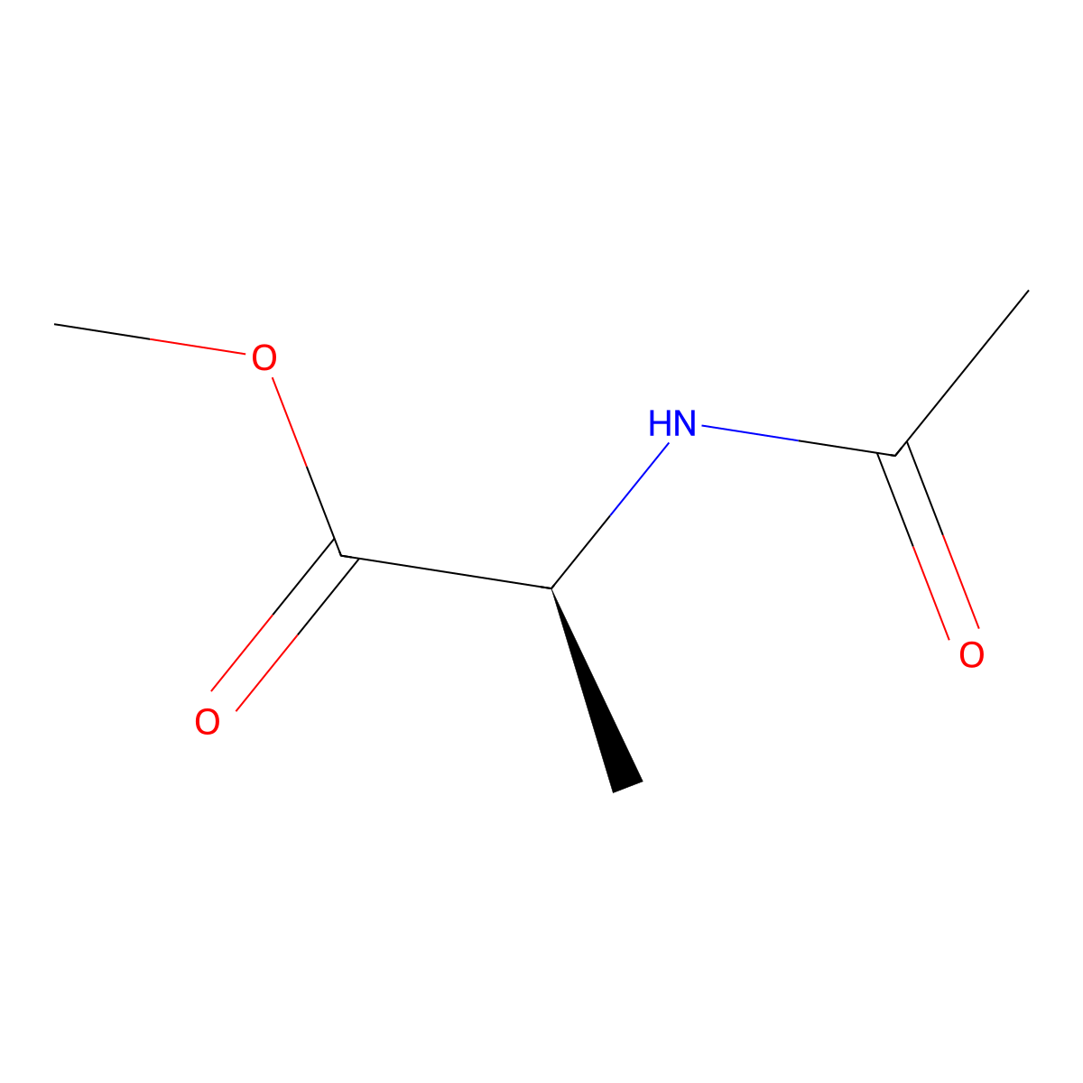 (S)-Methyl 2-acetamidopropanoate molecular structure, CAS 3619-02-1