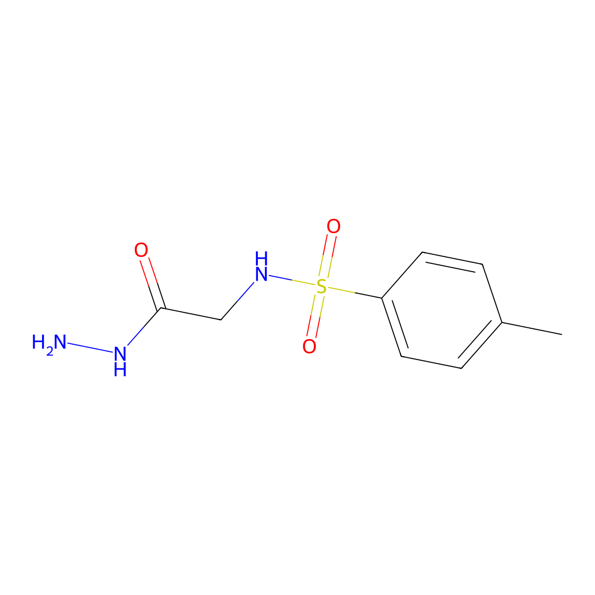 N-(2-hydrazinyl-2-oxoethyl)-4-methylbenzenesulfonamide molecular structure, CAS 3619-20-3