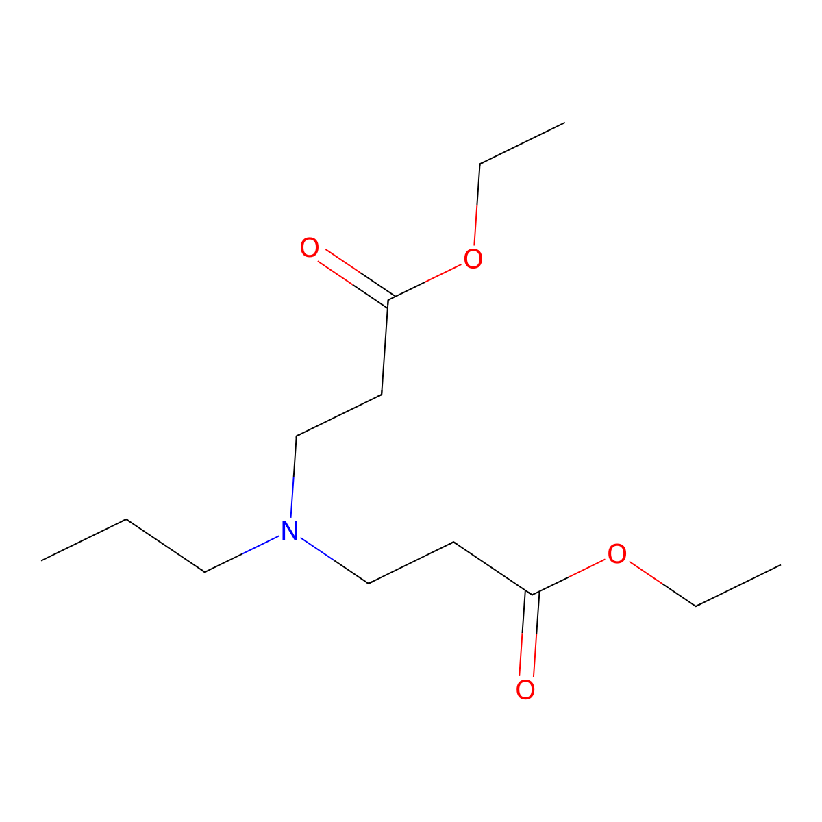 Diethyl 3,3'-(propylazanediyl)dipropionate molecular structure, CAS 3619-65-6