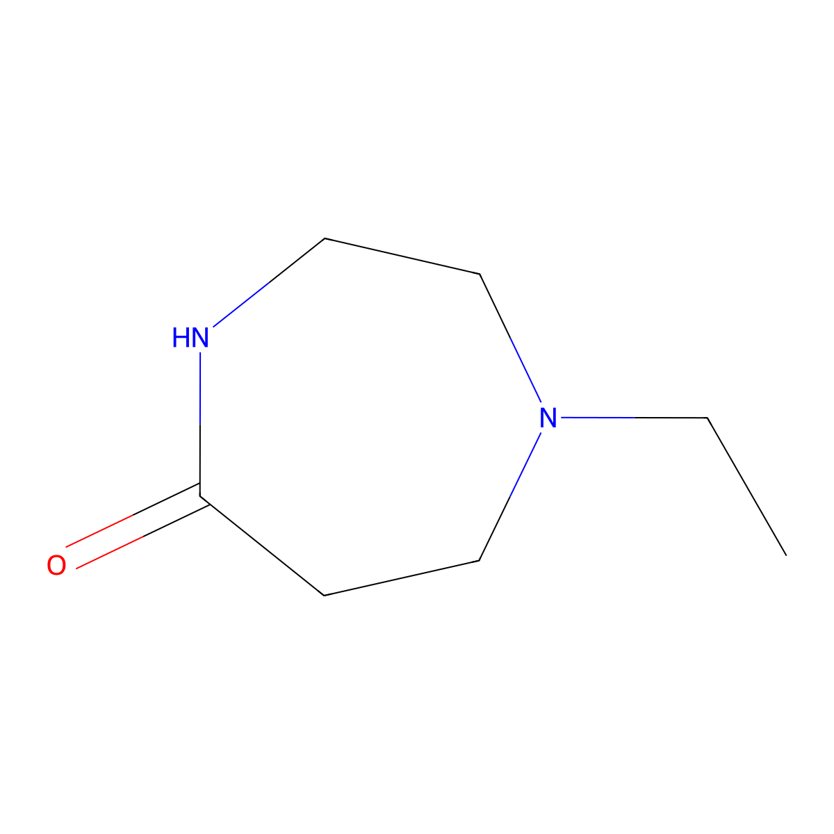 1-Ethyl-1,4-diazepan-5-one molecular structure, CAS 3619-70-3