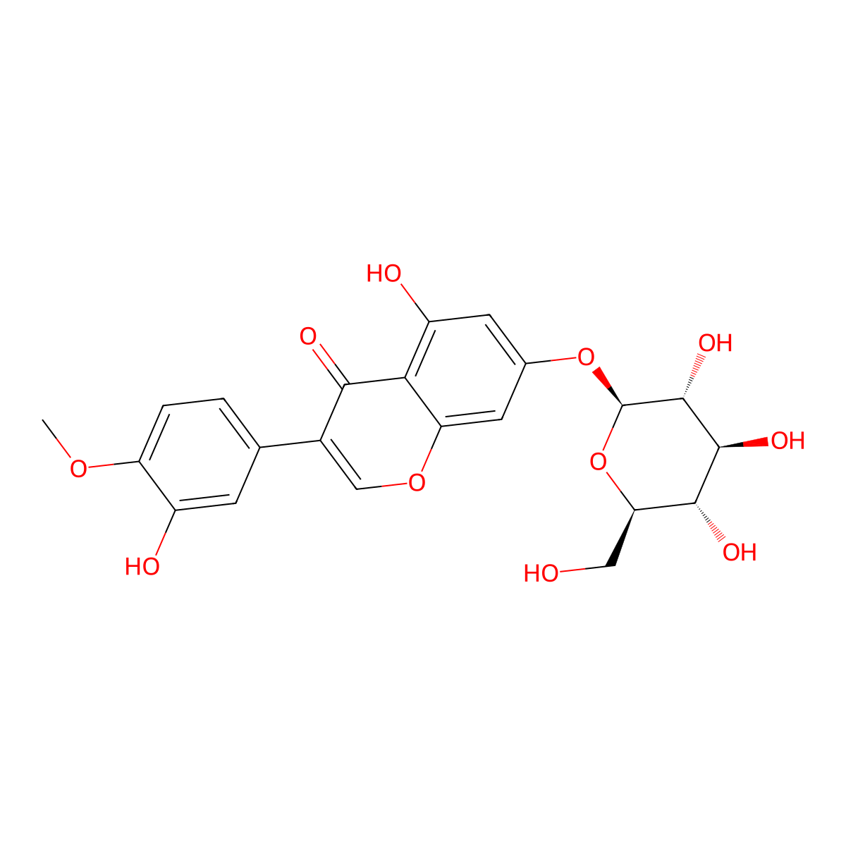 Pratensein 7-O-glucoside molecular structure, CAS 36191-03-4