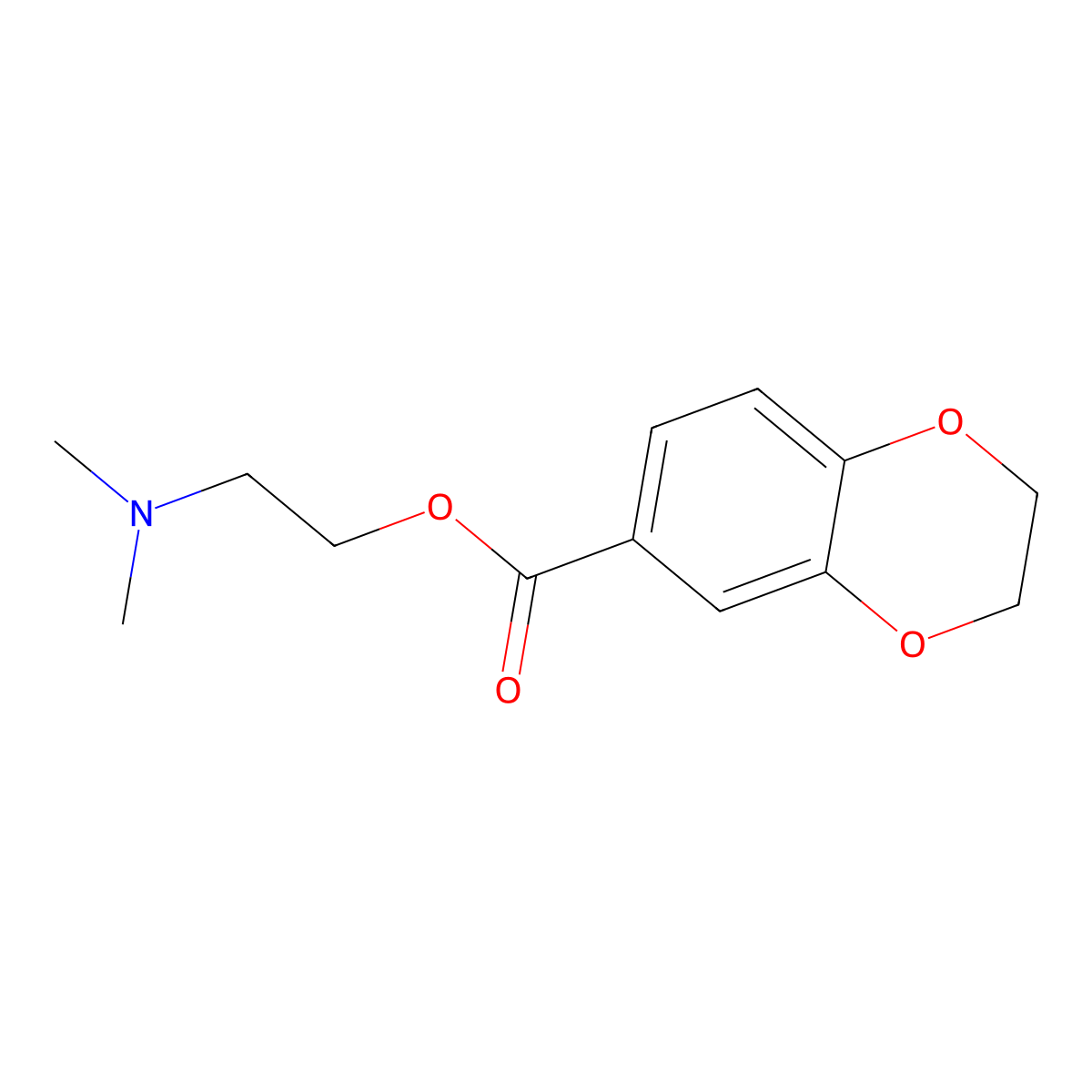 2-(Dimethylamino)ethyl 2,3-dihydrobenzo[b][1,4]dioxine-6-carboxylate molecular structure, CAS 36194-26-0