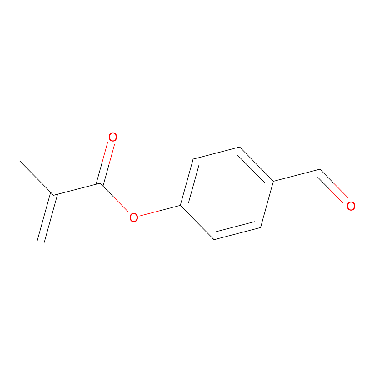 p-Formylphenyl methacrylate molecular structure, CAS 36195-33-2