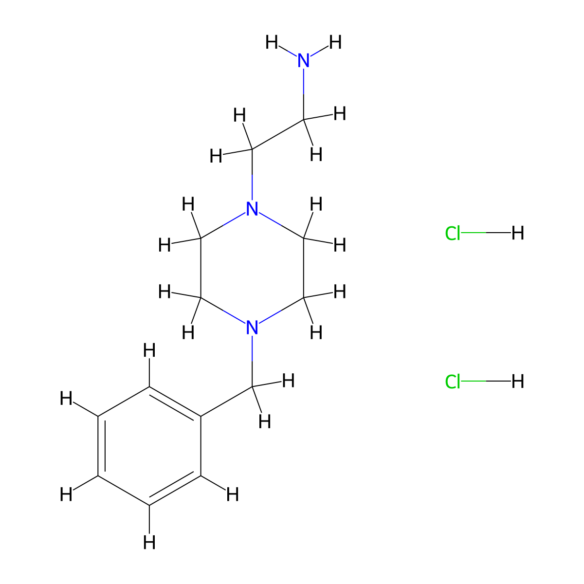 2-(4-Benzylpiperazin-1-yl)ethan-1-amine dihydrochloride molecular structure, CAS 361979-29-5