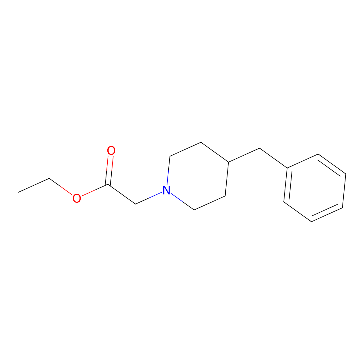 Ethyl (4-benzyl-1-piperidinyl)acetate molecular structure, CAS 361979-66-0