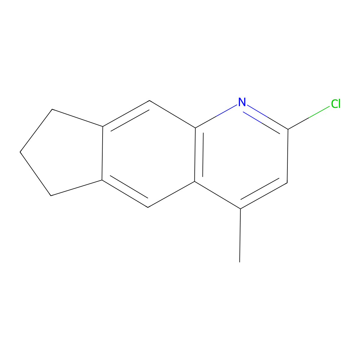 2-Chloro-4-methyl-7,8-dihydro-6H-cyclopenta[g]quinoline molecular structure, CAS 361982-79-8
