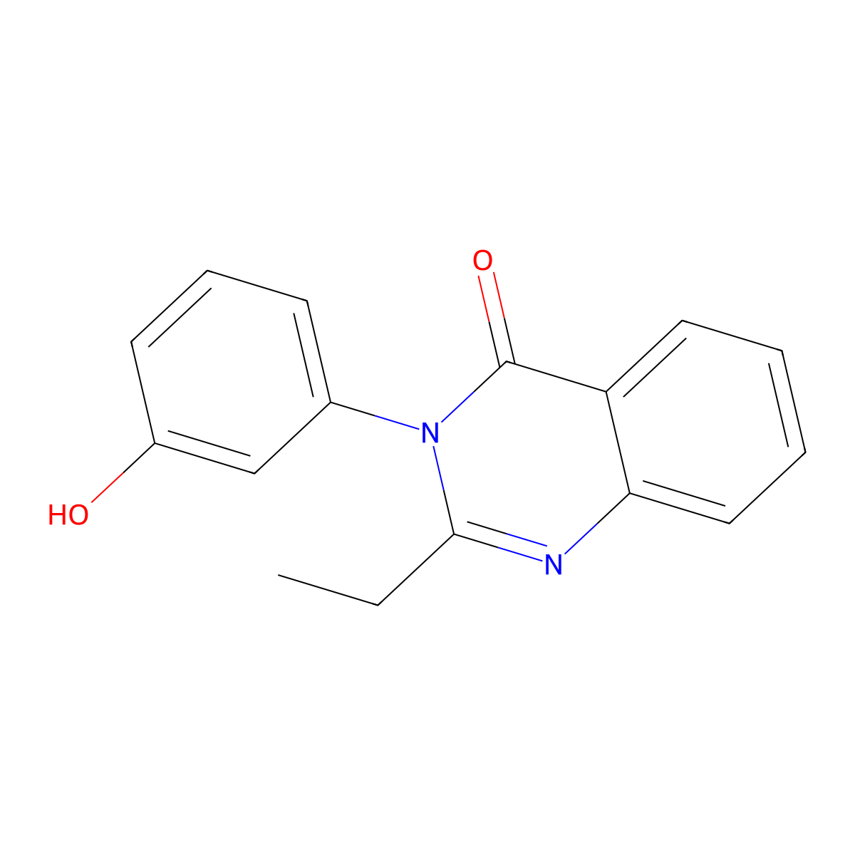 2-ethyl-3-(3-hydroxyphenyl)quinazolin-4(3H)-one molecular structure, CAS 361983-73-5