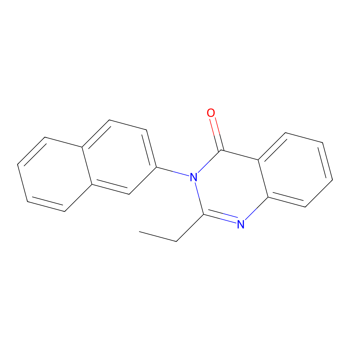 2-Ethyl-3-naphthalen-2-ylquinazolin-4-one molecular structure, CAS 361983-79-1