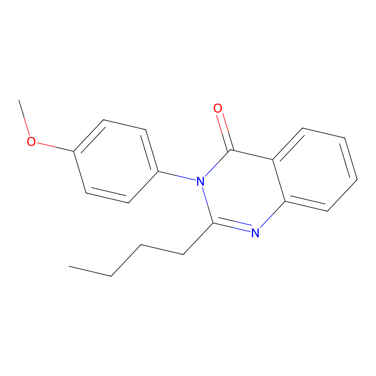 2-Butyl-3-(4-methoxyphenyl)quinazolin-4-one molecular structure, CAS 361983-91-7