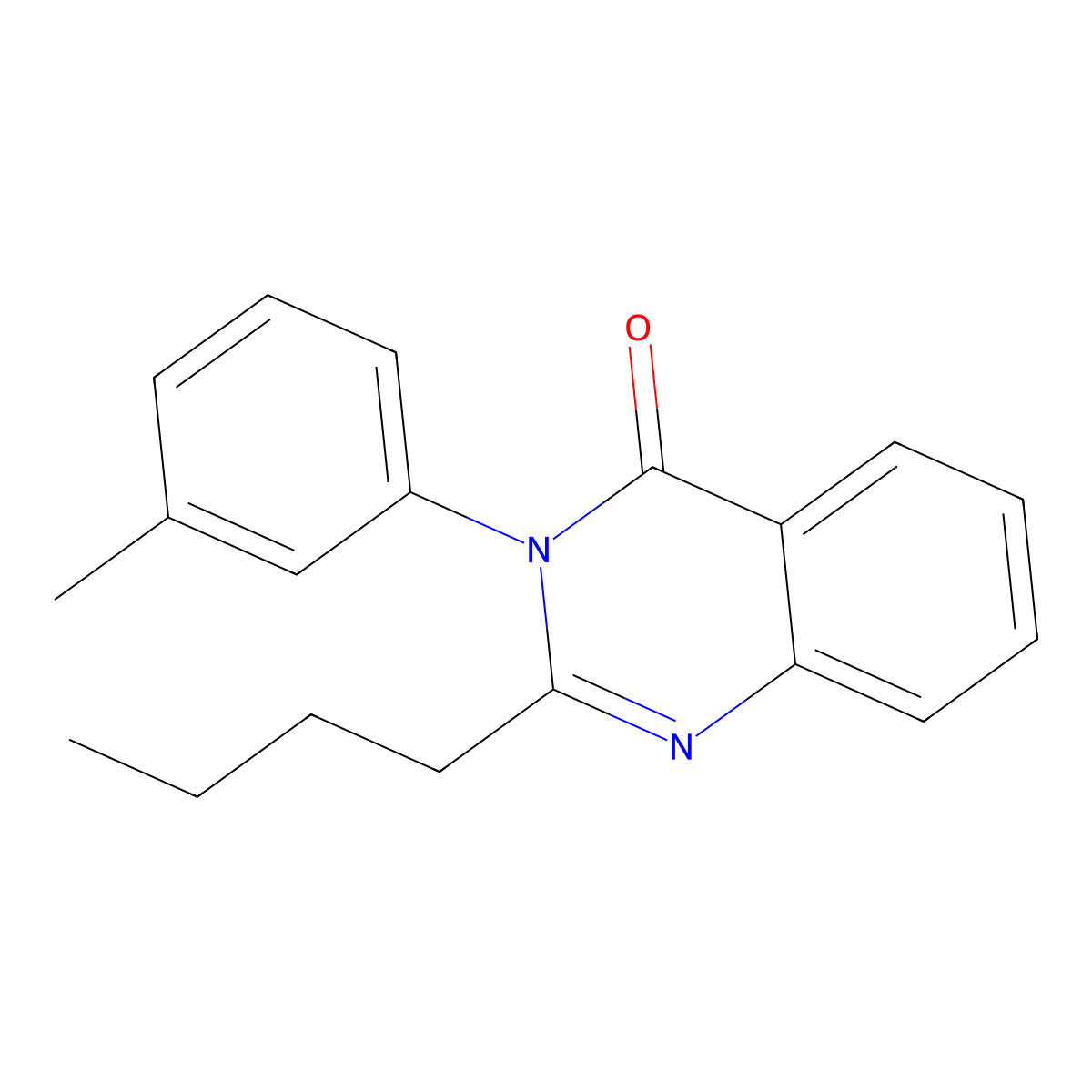 2-Butyl-3-(3-methylphenyl)quinazolin-4-one molecular structure, CAS 361983-95-1