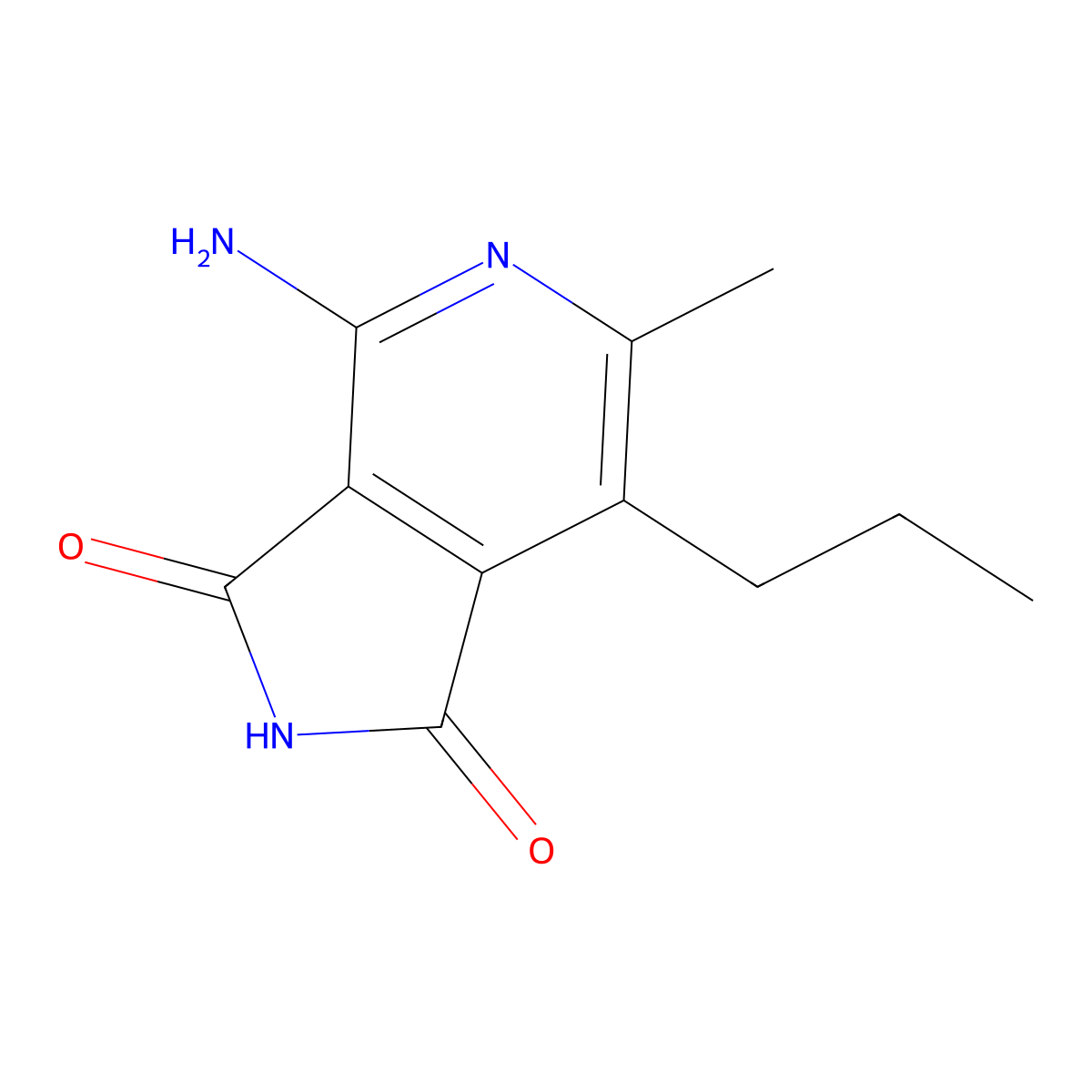 1H-Pyrrolo[3,4-C]pyridine-1,3(2H)-dione, 4-amino-6-methyl-7-propyl- molecular structure, CAS 361985-64-0