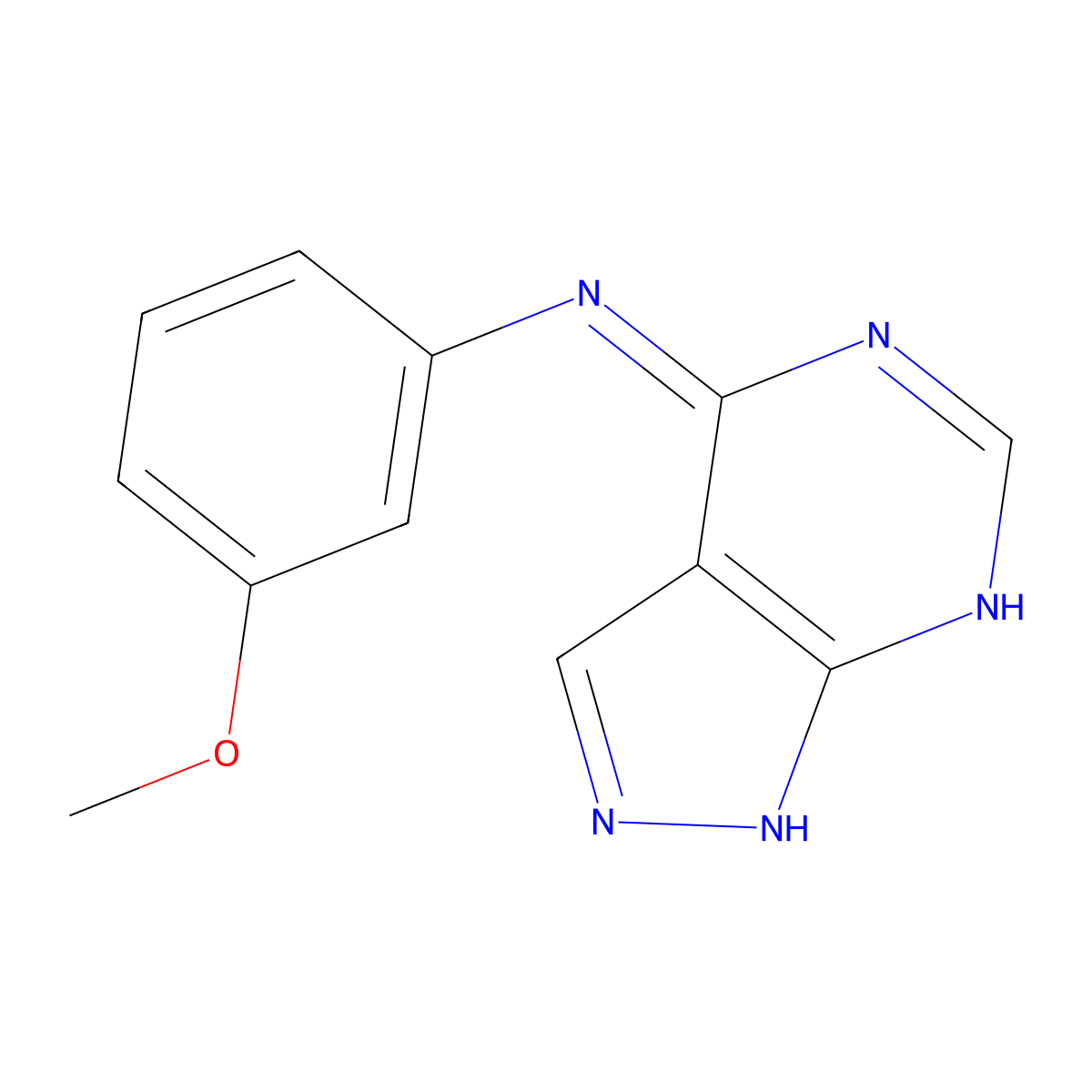 N-(3-methoxyphenyl)-1H-pyrazolo[3,4-d]pyrimidin-4-amine molecular structure, CAS 361985-99-1