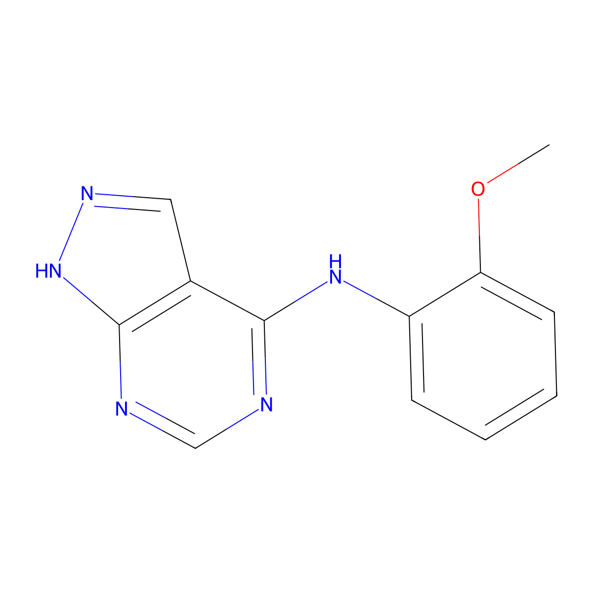 N-(2-methoxyphenyl)-1H-pyrazolo[3,4-d]pyrimidin-4-amine molecular structure, CAS 361986-05-2