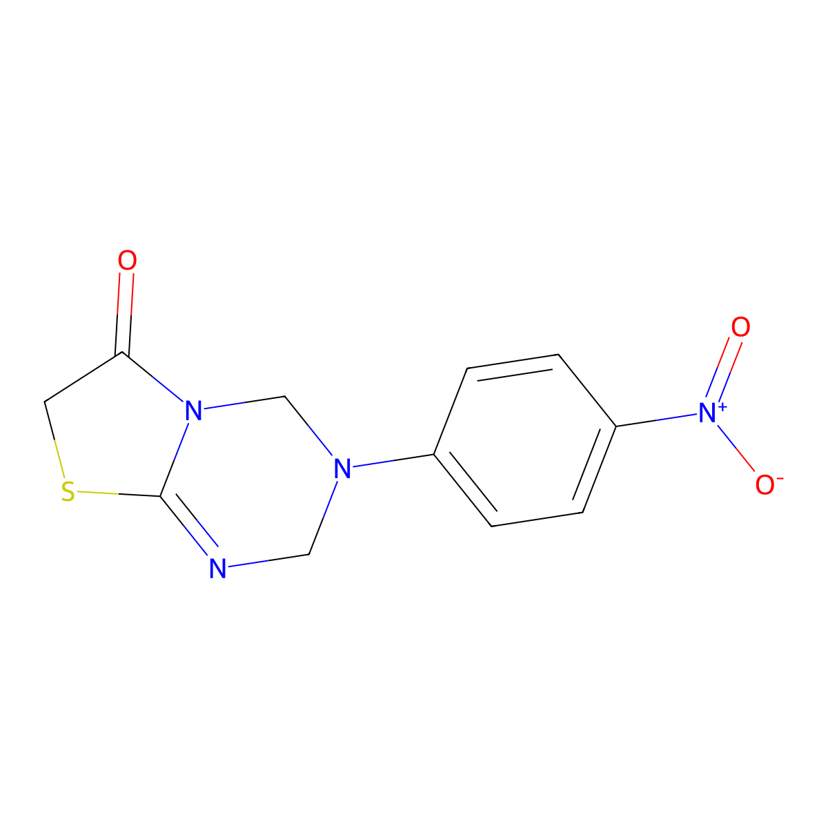 3-(4-Nitrophenyl)-2,4-dihydro-[1,3]thiazolo[3,2-a][1,3,5]triazin-6-one molecular structure, CAS 361986-32-5