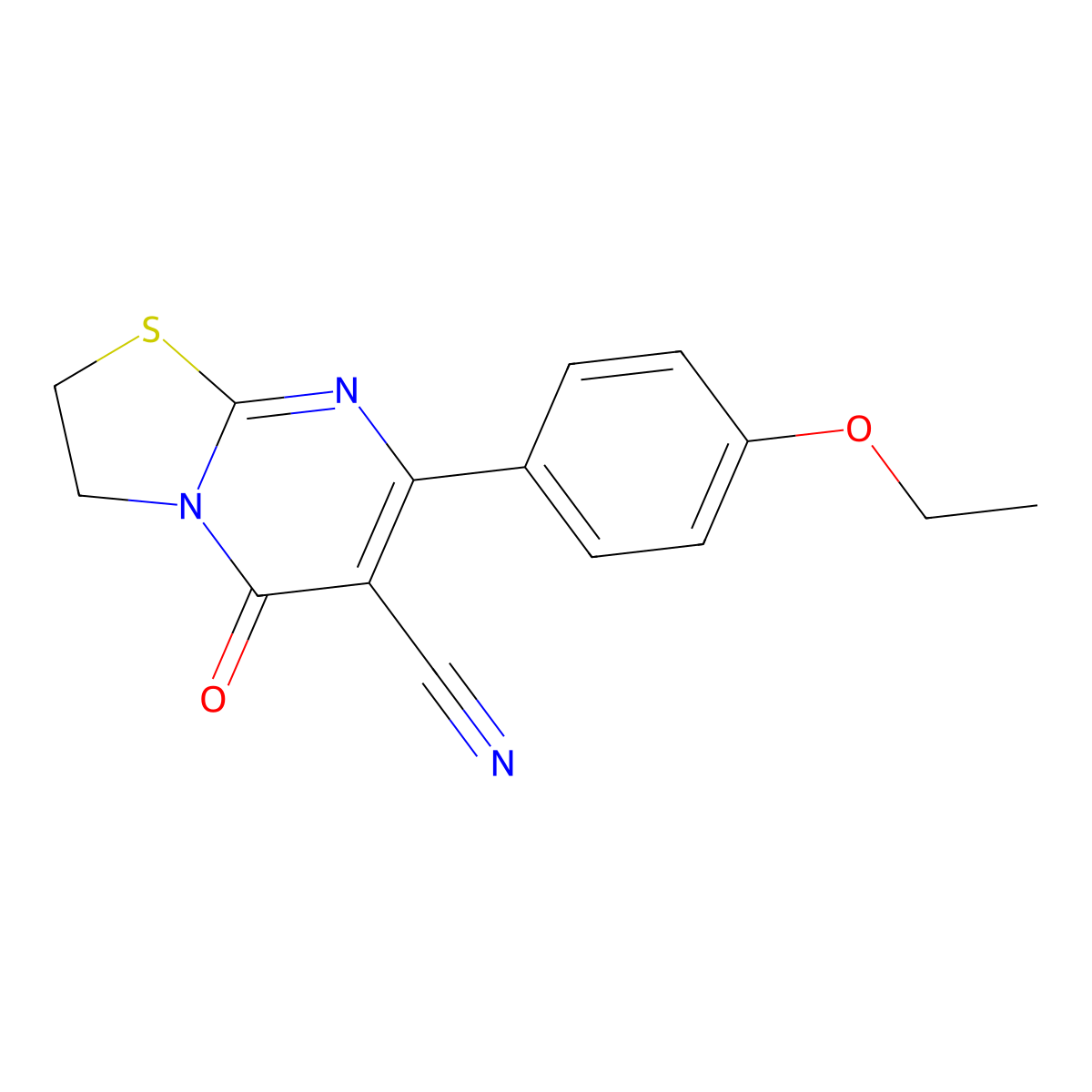7-(4-Ethoxyphenyl)-5-oxo-2,3-dihydro-5H-[1,3]thiazolo[3,2-a]pyrimidine-6-carbonitrile molecular structure, CAS 361990-32-1