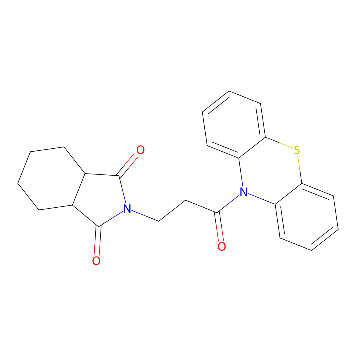 2-[3-oxo-3-(10H-phenothiazin-10-yl)propyl]hexahydro-1H-isoindole-1,3(2H)-dione molecular structure, CAS 361992-37-2