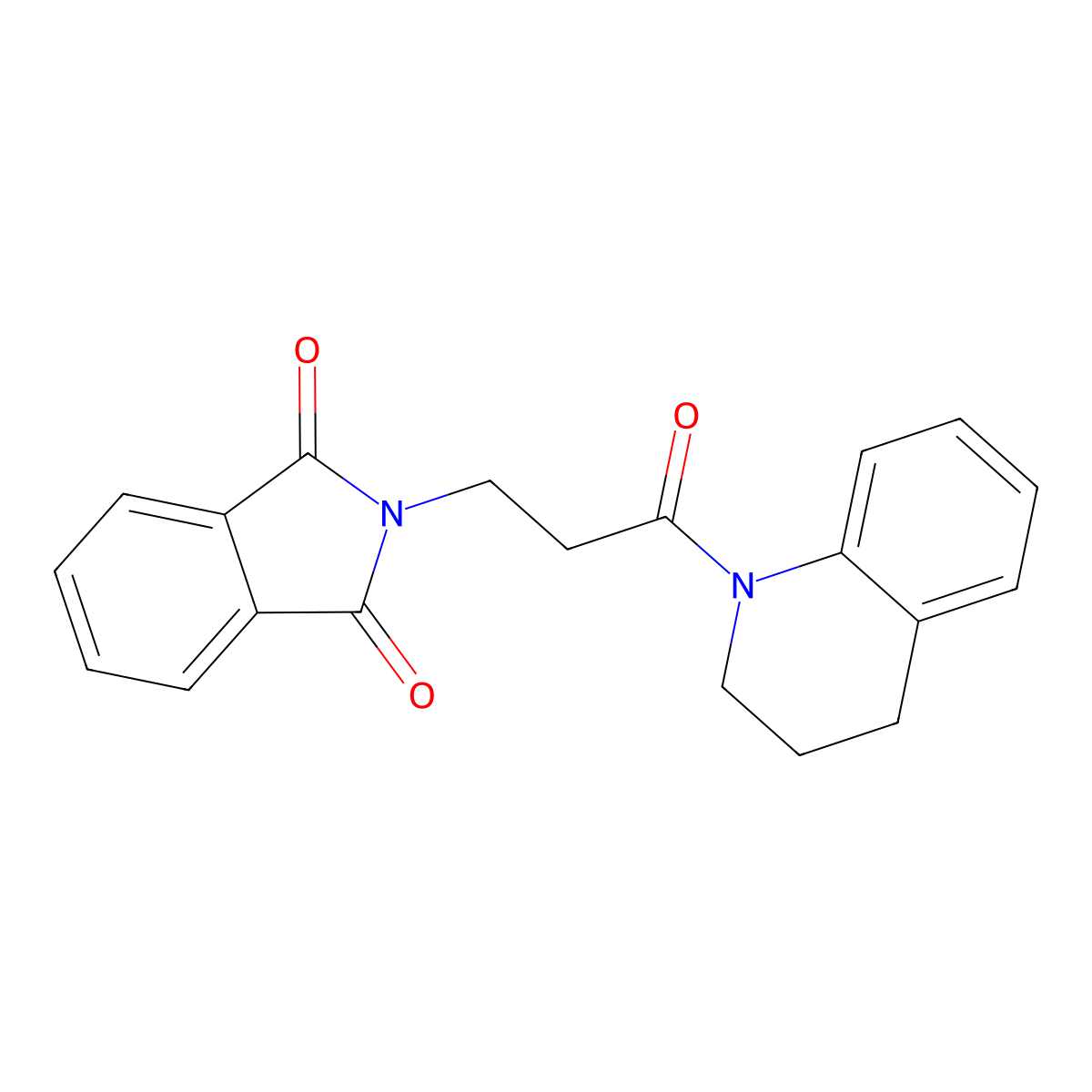 2-[3-(3,4-dihydro-2H-quinolin-1-yl)-3-oxopropyl]isoindole-1,3-dione molecular structure, CAS 361992-42-9