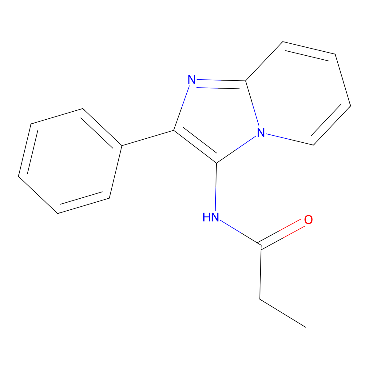 N-(2-phenylimidazo[1,2-a]pyridin-3-yl)propanamide molecular structure, CAS 361996-26-1