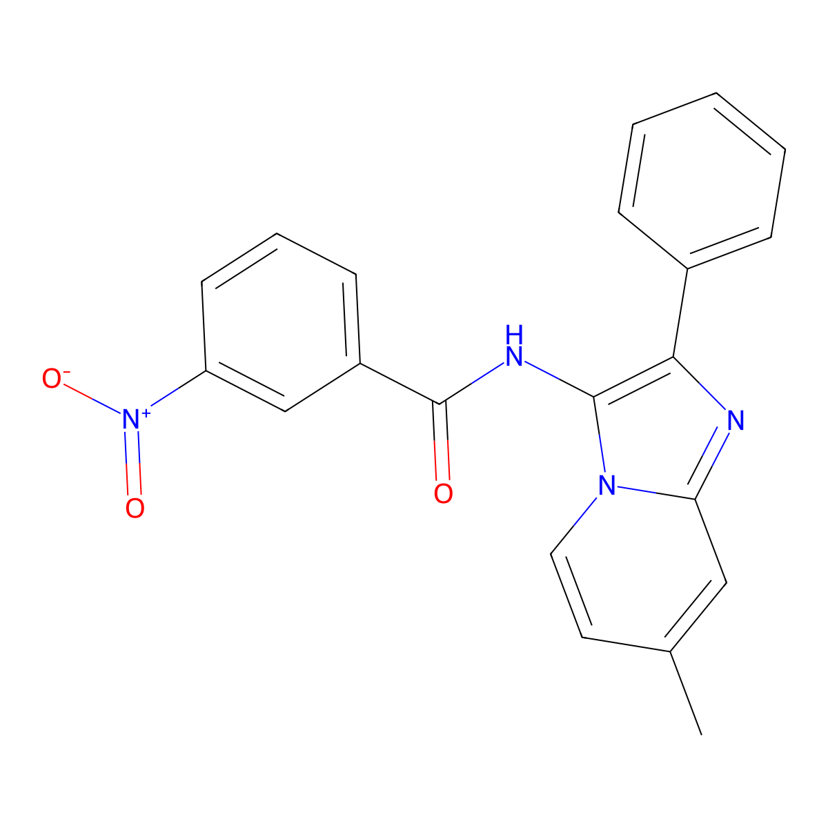 N-{7-Methyl-2-phenylimidazo[1,2-A]pyridin-3-YL}-3-nitrobenzamide molecular structure, CAS 361996-38-5
