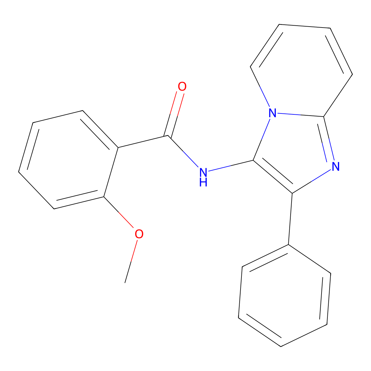 2-methoxy-N-(2-phenylimidazo[1,2-a]pyridin-3-yl)benzamide molecular structure, CAS 361996-71-6