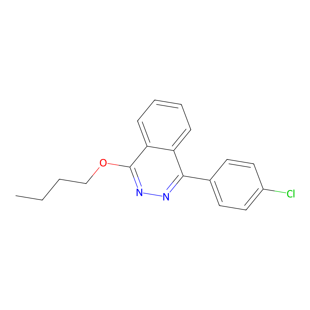1-Butoxy-4-(4-chlorophenyl)phthalazine molecular structure, CAS 361997-72-0