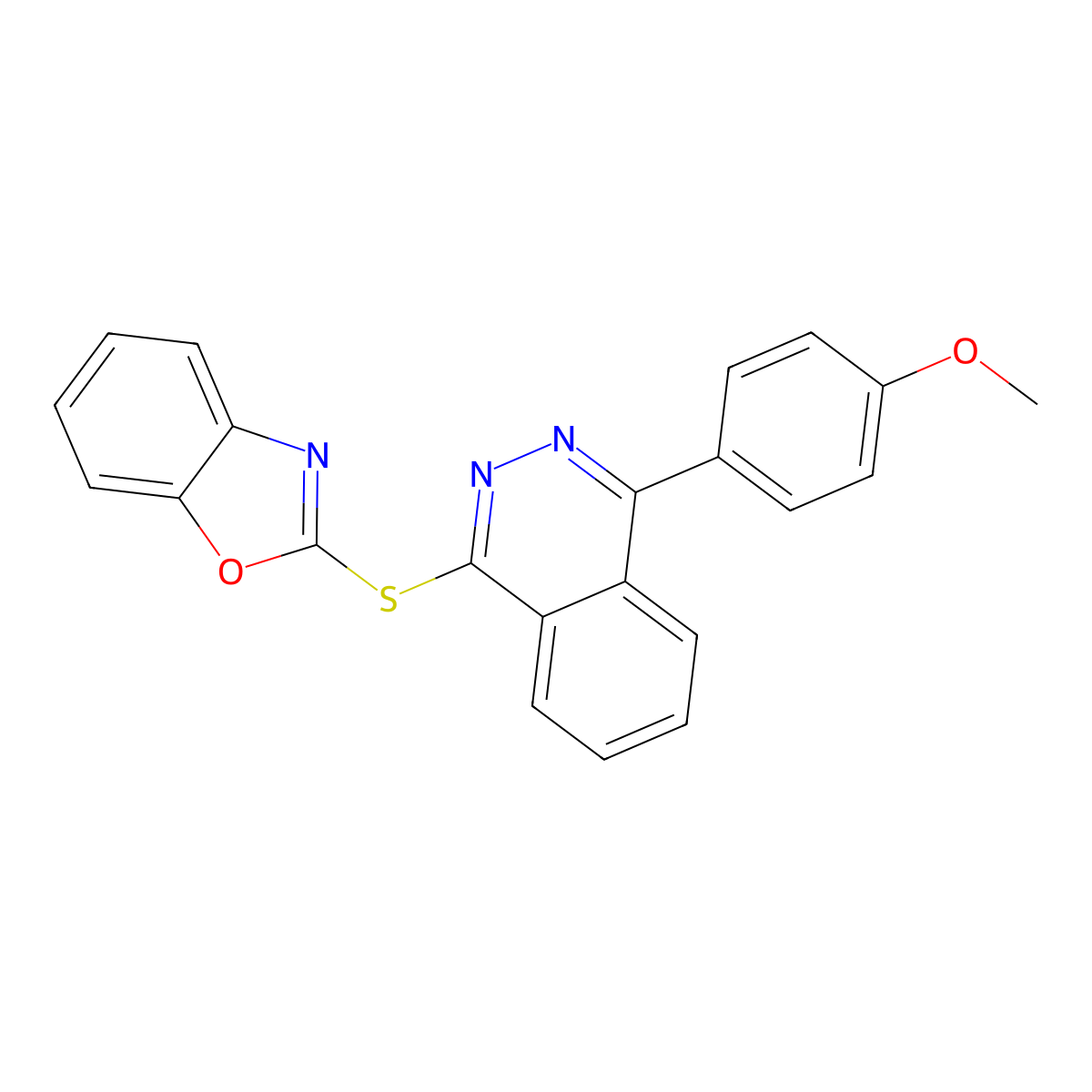 1-(1,3-Benzoxazol-2-ylsulfanyl)-4-(4-methoxyphenyl)phthalazine molecular structure, CAS 361998-00-7