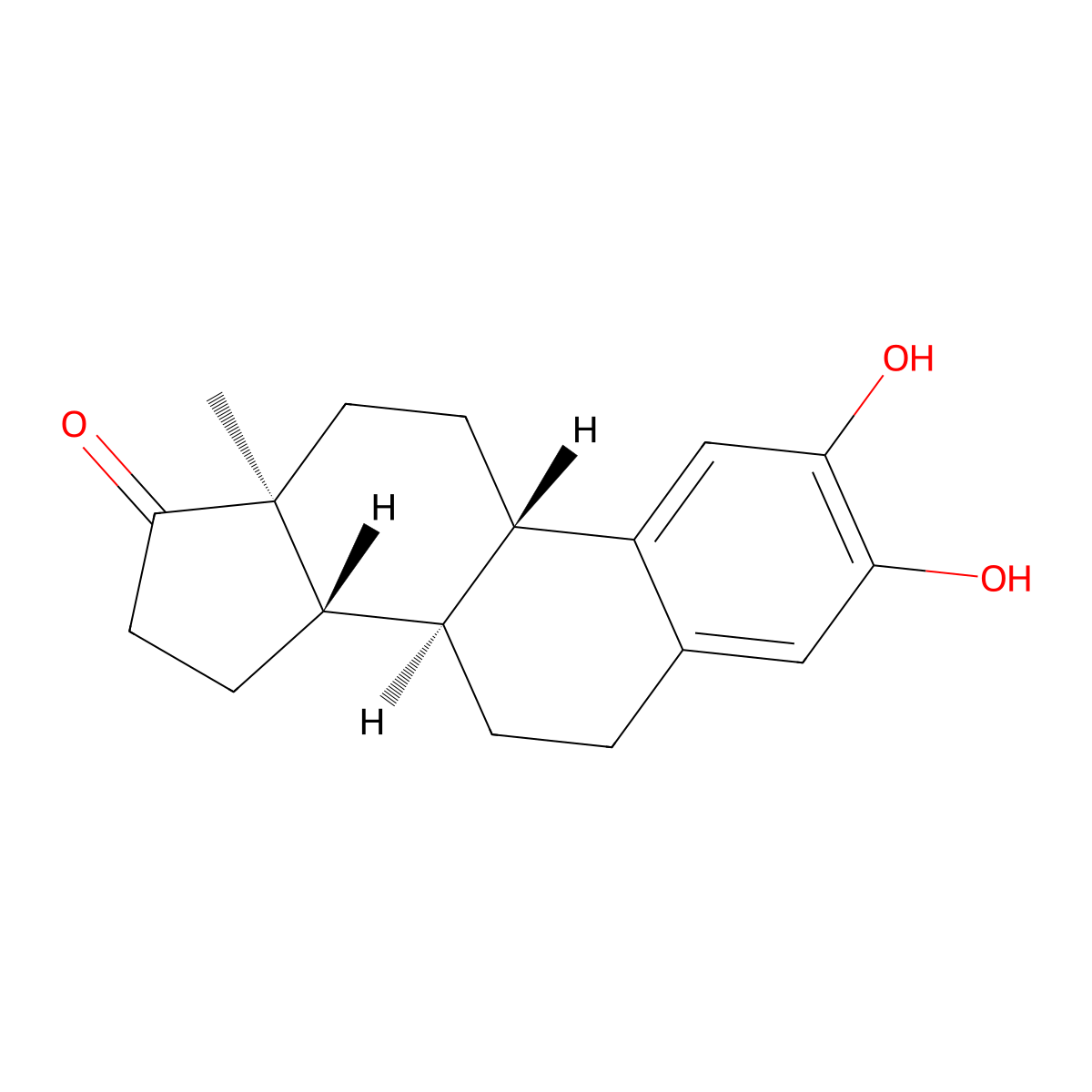 2-Hydroxyestrone molecular structure, CAS 362-06-1